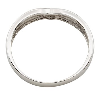 9ct White Gold Diamond Half Eternity Ring size P